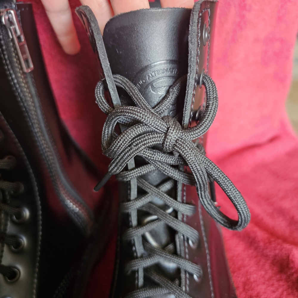 Demonia Black Lace-Up Boots - Picture 8 of 12